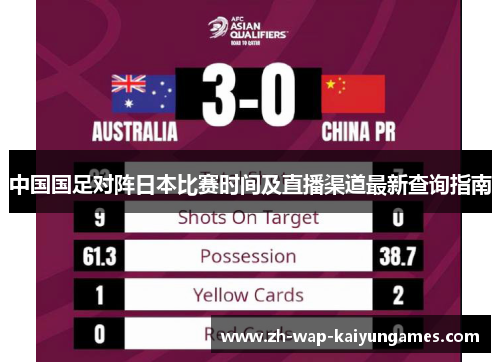 中国国足对阵日本比赛时间及直播渠道最新查询指南
